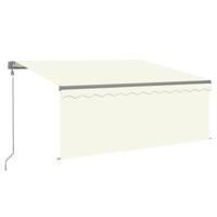 Luifel automatisch uittrekbaar met rolgordijn 3x2,5m crèmekleur - thumbnail