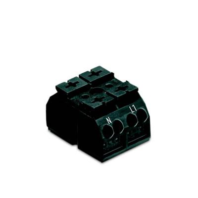 WAGO 862-2552 Apparaataansluitklem Veerklem Zwart 500 stuk(s)