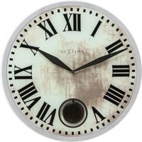 NeXtime NE-8162 Wandklok Dia. 43 X 4.2 Cm, Glas, Wit, 'Romana' - thumbnail