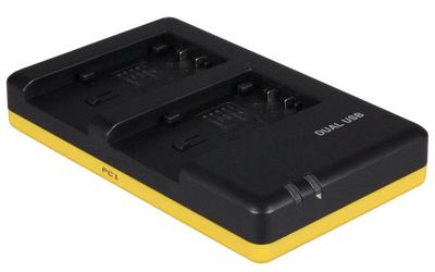 Duo oplader voor 2 camera accu's Panasonic VW-VBT190 en VW-VBT380