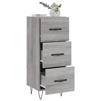 Dressoir 34,5x34x90 cm bewerkt hout grijs sonoma eikenkleurig - thumbnail