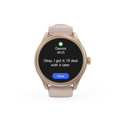 Smartwatch 5010 inch, slaapmonitor, rond, waterdicht, 1,38 inch, rosé