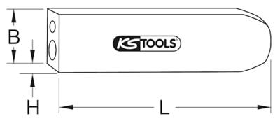 KS Tools 1292216 Niettrekker en hoofdmaker, gecombineerd, 8 mm (l x b) 140 mm x 40 mm
