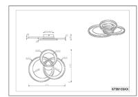 Trio Witte led plafonnièreGroovy 4-lichts - 642110431 - thumbnail