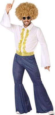 ATOSA - Goudkleurig en jean disco kostuum voor mannen - XL ATOSA - Goudkleurig en jean disco kostuum voor mannen - XL