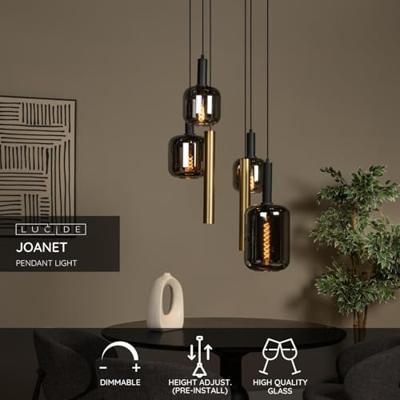 Lucide JOANET - Hanglamp - Ø 65 cm - 3xE27 - Messing