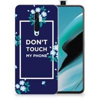 OPPO Reno2 Z Silicone-hoesje Flowers Blue DTMP - thumbnail