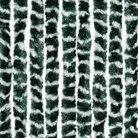 VidaXL Vliegengordijn 56x200 cm chenille groen en wit - thumbnail
