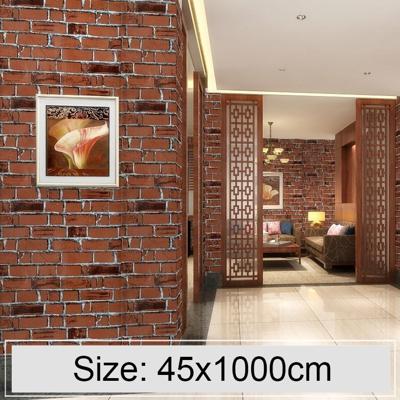 Koffie baksteen creatieve 3D steen baksteen decoratie behang Stickers slaapkamer woonkamer muur waterdicht Wallpaper Roll grootte: 45 * 1000cm