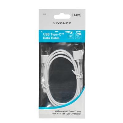 Vivanco USB-kabel USB 2.0 USB-A-stekker, USB-C™ stekker 1.00m wit