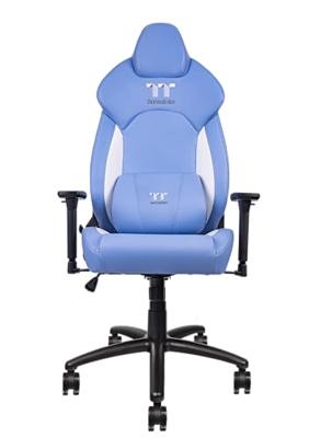 Thermaltake GGC-VCO-LWLWDS-01 gamestoel Gaming leunstoel Gecapitonneerde zitting Blauw, Wit Thermaltake GGC-VCO-LWLWDS-01 gamestoel Gaming leunstoel Gecapitonneerde zitting Blauw, Wit