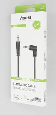 Hama AUDIOKABEL, 3,5MM JACK 90 GRADEN 3,5MM JACK, STEREO, 0,5 M Audio kabel