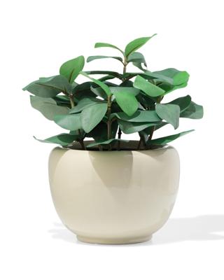 HEMA Bloempot ⌀12x14cm keramiek grijs (grijs)