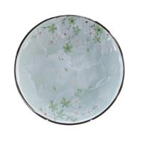 Mintgroen bord - Green Cosmos - decoratief patroon - 25.5cm - thumbnail