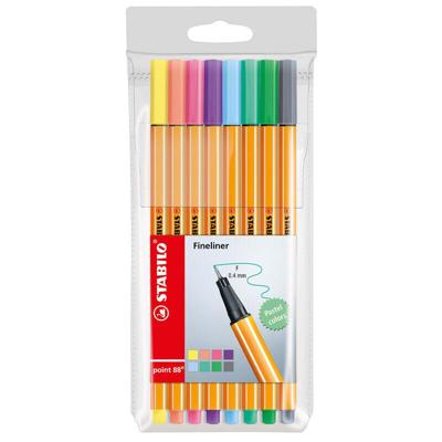 Stabilo point 88 pastel fineliners, 8st.