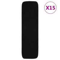 VidaXL Trapmatten 15 st anti-slip rechthoekig 75x20 cm zwart - thumbnail