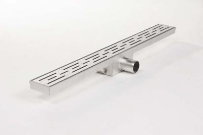 BRAUER Douchegoot - zonder flens - 90x7x6.7cm - ondiep - zijuitloop - RVS DR90PS