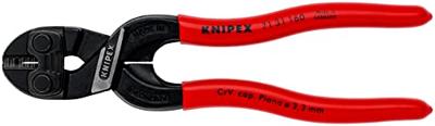 Knipex CoBolt® S compacte boutensnijtang met snijuitsparing | Kunststof bekleed | Zwart geatramenteerd | Lengte 160 mm - 71 31 160 SB