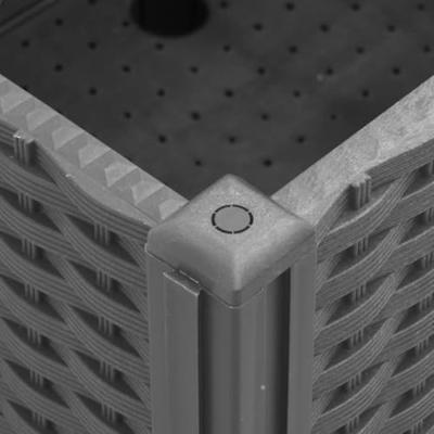 Plantenbak met wielen 100x80x54 cm polypropeen lichtgrijs