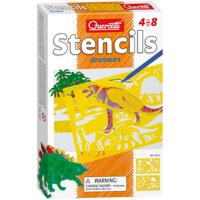 Quercetti Sagome dinosauriërs tekensjablonen 6-delig - thumbnail