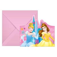 Globos Uitnodigingen en enveloppen fsc disney prinse live your story, 6st. - thumbnail