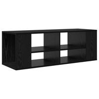 TV-kast met plank Zwart eiken 102 x 35 x 35 cm Bewerkt hout - thumbnail