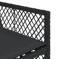 13-delige Tuinset met kussens poly rattan zwart - thumbnail