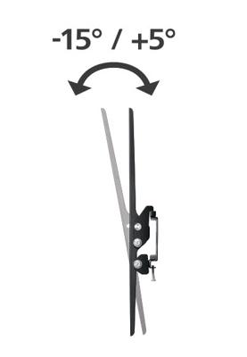 Hama TV Muurbeugel Kantelbaar Schermen 32-75 Inch Zwart