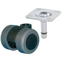 dörner + helmer 761340 Dubbele wielen Wieldiameter: 35 mm Draagvermogen (max.): 70 kg 1 stuk(s) - thumbnail