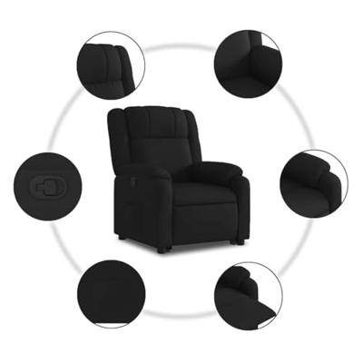 Sta-op-stoel verstelbaar stof zwart