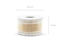 Rol Jute Lint met Kant (5m) - thumbnail