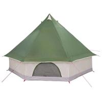 Familie Tipi Tent met dak Groen en beige 400 x 346 x 250 cm - thumbnail