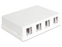 DeLOCK Keystone Surface Mounted Box 4 Port behuizing - thumbnail