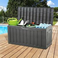 VidaXL Opbergbox 118x53x57 cm polypropyleen zwart - thumbnail