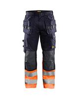 Blåkläder Multinorm inherent werkbroek 14891513 | Marineblauw/Oranje | Maat 46 - 7330509720578 - thumbnail