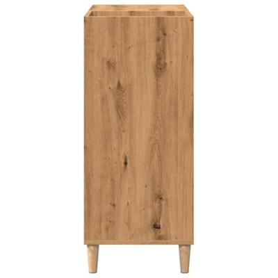 Platenkast 84,5x38x89 cm bewerkt hout artisanaal eikenkleur Platenkast 84,5x38x89 cm bewerkt hout artisanaal eikenkleur