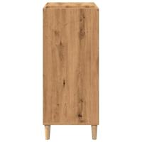 Platenkast 84,5x38x89 cm bewerkt hout artisanaal eikenkleur - thumbnail