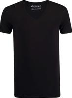Garage T-Shirt Deep V-Neck Bodyfit Black ( art 0206) - thumbnail