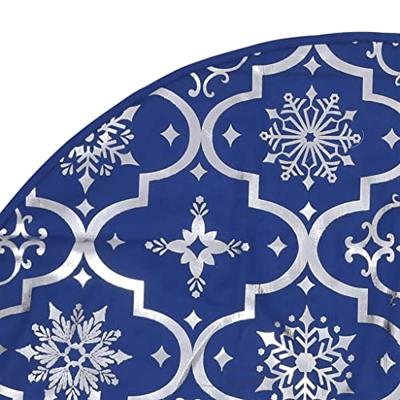 VidaXL Kerstboomrok luxe met sok 90 cm stof blauw - thumbnail