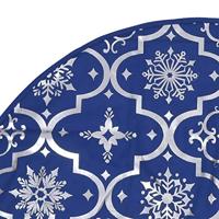 Kerstboomrok luxe met sok 90 cm stof blauw - thumbnail
