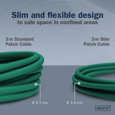Digitus DK-1632-A-030S-G RJ45 Netwerkkabel, patchkabel CAT 6A F/FTP 3 m Groen Kleurcodering, Afgeschermd, Meerdradig, Met anti-kniktule 1 stuk(s) - thumbnail