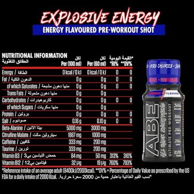 Applied Nutrition ABE Pre-Workout Shot Energy (12 x 60 ml)