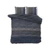 RoyalTextile - Gradient Knits Dekbedovertrek Flanel - Blauw - 200 x 220 - thumbnail