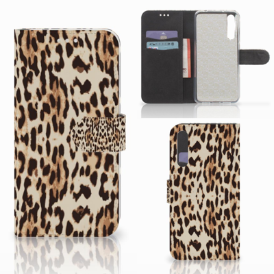Huawei P20 Pro Telefoonhoesje met Pasjes Leopard Huawei P20 Pro Telefoonhoesje met Pasjes Leopard