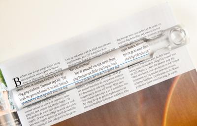 Leesliniaal 21cm met 2,5x vergroting en leeslijn