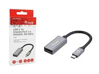 Equip 133493 video kabel adapter 0,15 m USB Type-C DisplayPort Zwart, Grijs - thumbnail