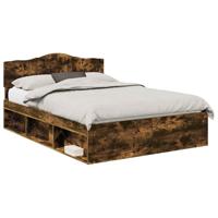 Bedframe Gerookt eiken 150 x 200 cm Massief grenenhout - thumbnail