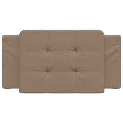 Hoofdbordkussen 100 cm kunstleer cappuccinokleurig