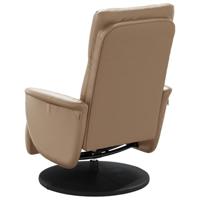 Fauteuil verstelbaar met voetensteun kunstleer cappuccinokleur - thumbnail