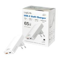 LogiLink PA0368 USB-oplader USB-A-bus, USB-C bus Quick Charge 4.0, USB PD 3.0 Wit Binnen, Thuis - thumbnail